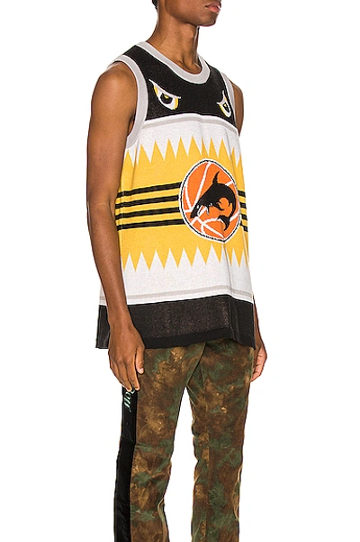 Shop Just Don Shark Basketball Jersey In Black & Yellow