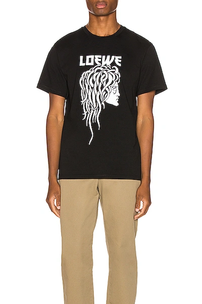 Shop Loewe Medusa Print Tee In Black