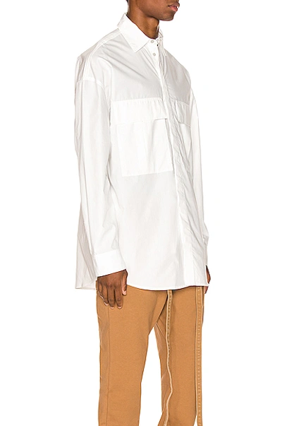 Shop Fear Of God Long Sleeve Button Up In White