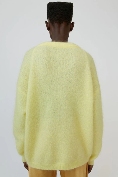 Shop Acne Studios Dramatic Moh Light Yellow In Oversized Sweater