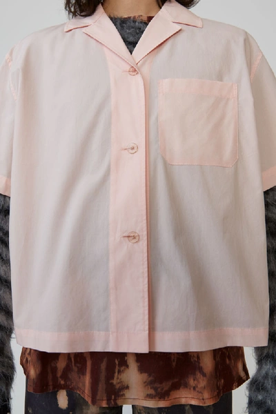 Shop Acne Studios Bowling Shirt Pastel Pink