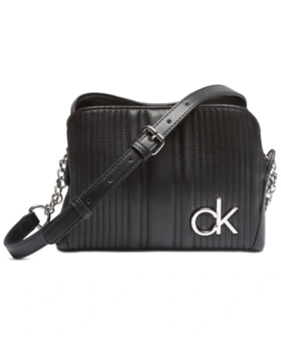 Shop Calvin Klein Paige Crossbody In Black/silver