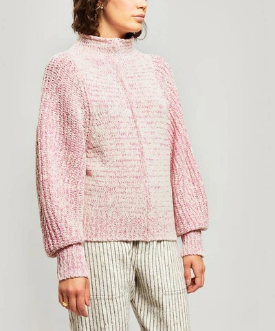 Shop Isabel Marant Edilon Wool-blend Jumper In Neon Pink