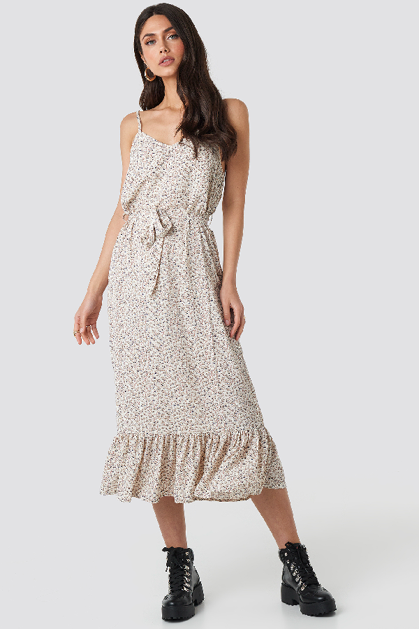 flounce midi dress