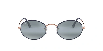 Shop Ray Ban Ray In Blue Gradient Mirror