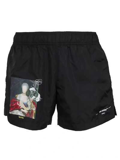 Shop Off-white Mariana De Silva Swimshorts Black Multic In Black Multicolor