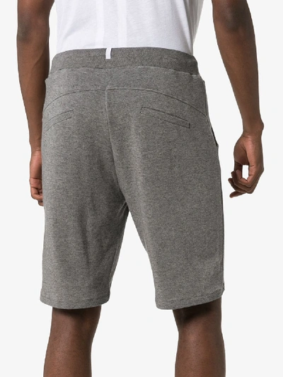 Shop Lot78 Ankle-length Cashmere Blend Track Shorts In Grey