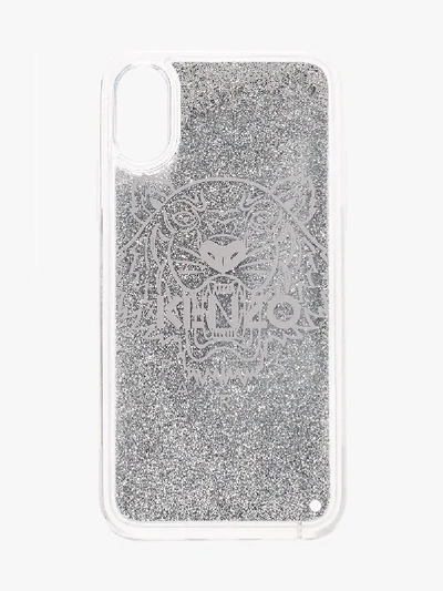 Shop Kenzo Silver Tiger Iphone X Case In Metallic