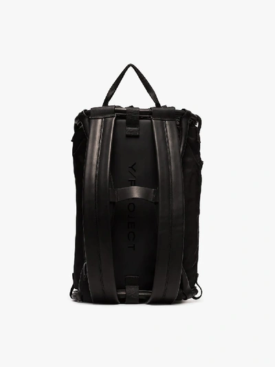 Shop Y/project Black Leather Trim Backpack