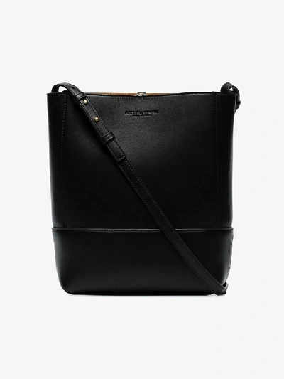 Shop Bottega Veneta Black Cabas Leather Tote Bag