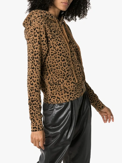 Shop Nili Lotan Leopard Print Callie Hoodie In Brown