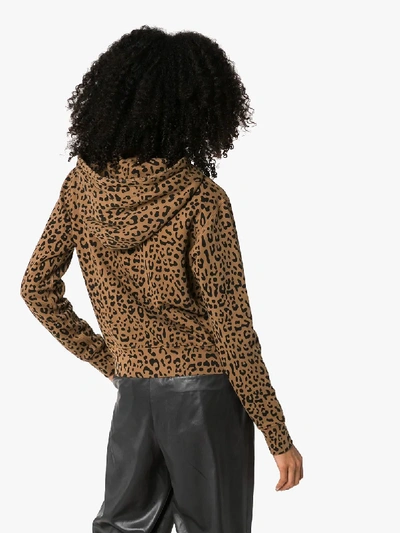 Shop Nili Lotan Leopard Print Callie Hoodie In Brown