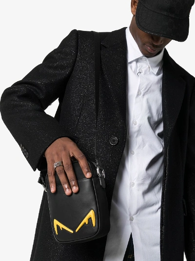 Shop Fendi Diabolik Eyes Messenger Bag In Black