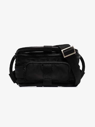 Shop Y/project Black Leather Trim Belt Bag