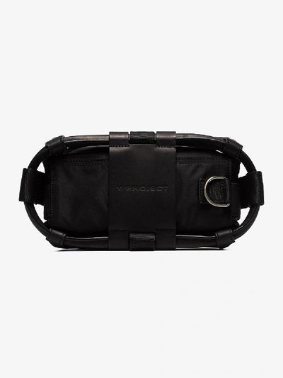 Shop Y/project Black Leather Trim Belt Bag