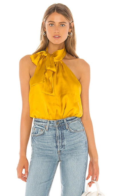 Shop Lovers & Friends Zoya Bodysuit In Sunflower Yellow