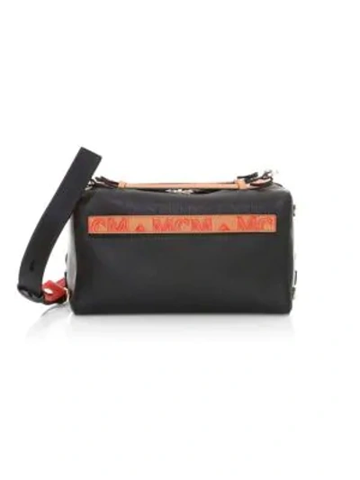 Shop Mcm Milano Boston Leather Box Bag In Black