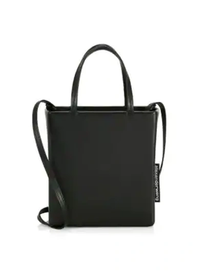 Shop Alexander Wang Women's Mini She.e.o. Leather Shopper In Black