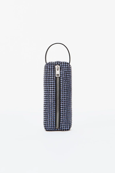 Shop Alexander Wang Rhinestone Pencil Case In Purple