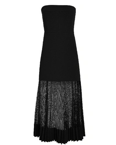 Shop Dion Lee Bonded Crepe Bustier Dress In Black