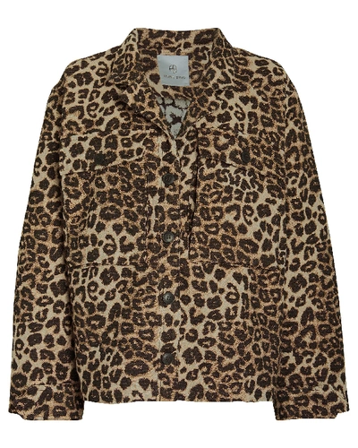 Shop Anine Bing Flynn Leopard Jacket In Multi