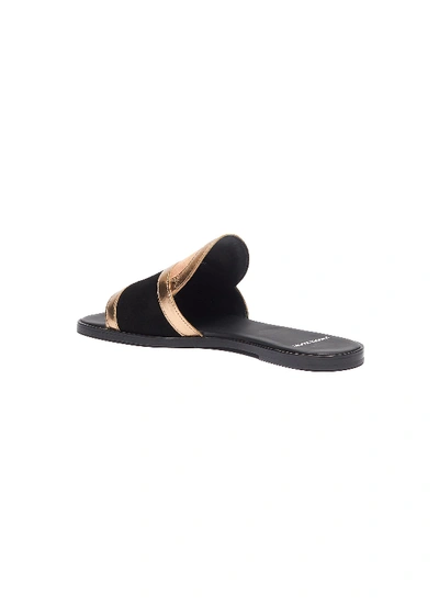 Shop Pierre Hardy 'frame' Suede Patchwork Slide Sandals