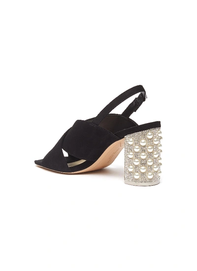 Shop Sophia Webster 'nina' Embellished Heel Cross Strap Sandals