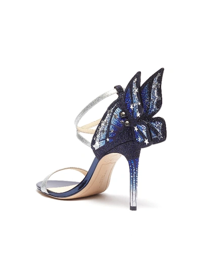 Shop Sophia Webster 'chiara' Embroidered Butterfly Appliqué Leather Sandals