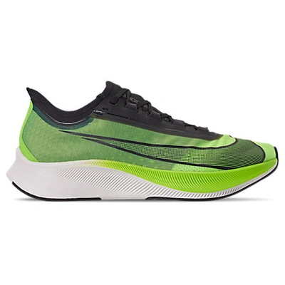 Shop Nike Men's Zoom Fly 3 Running Shoes In Green Size 8.5 Fiber