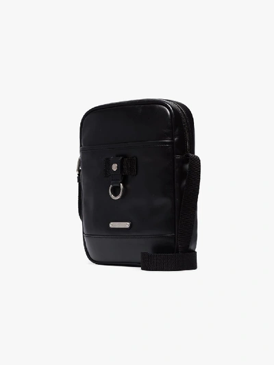 Shop Saint Laurent Black Logo Plaque Shoulder Bag