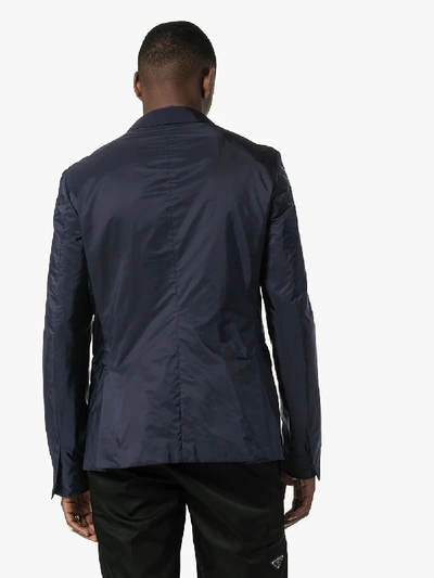 Shop Prada Single-breasted Blazer In Blue