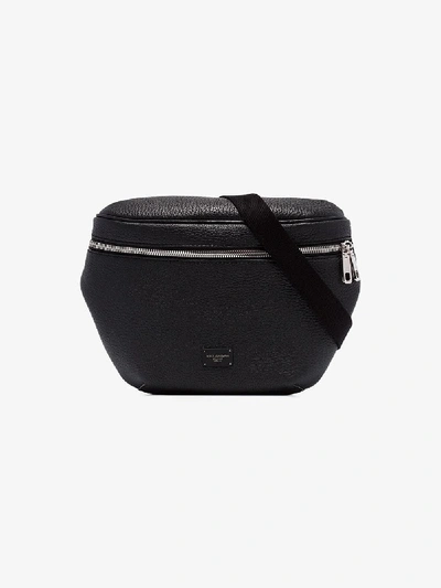 Shop Dolce & Gabbana Black Volcano Palermo Leather Belt Bag