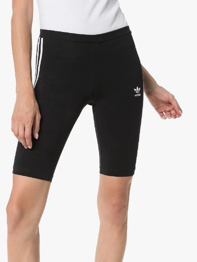 Shop Adidas Originals Adidas 3-stripe Logo Cycling Shorts In Black