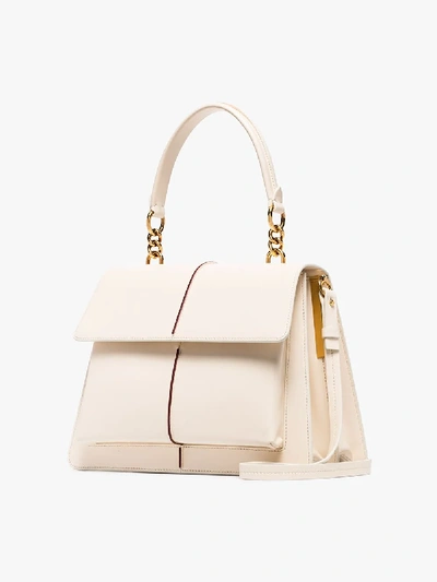 Shop Marni White Attaché Tote Bag