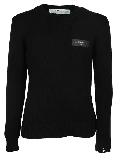 Shop Off-white Sweater In Black/white