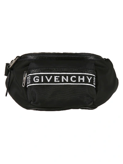 Shop Givenchy Checked 4g Logo Belt Bag In Black White