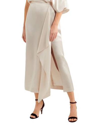 Shop Stella Mccartney Maxi Skirts In Ivory