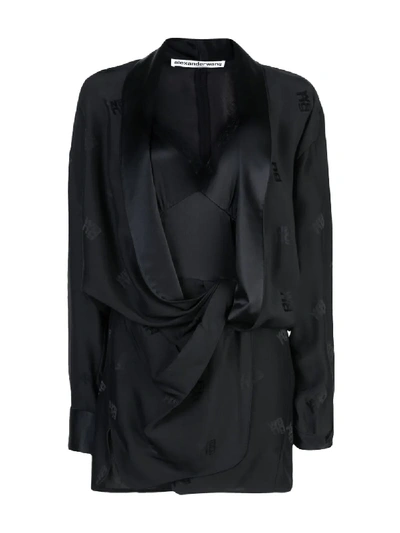 Shop Alexander Wang Kimono Dress In Black