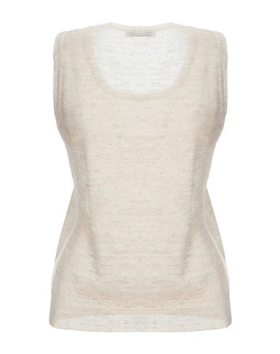 Shop Ballantyne Woman Sweater Beige Size 8 Polyacrylic, Alpaca Wool, Polyester, Linen, Polyamide