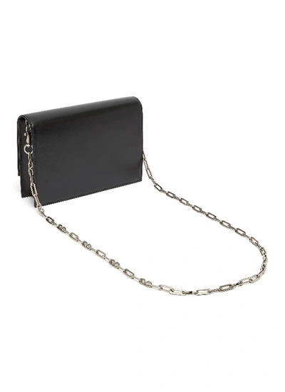 Shop Valentino 'vcase' Swarovski Crystal Chain Small Leather Shoulder Bag
