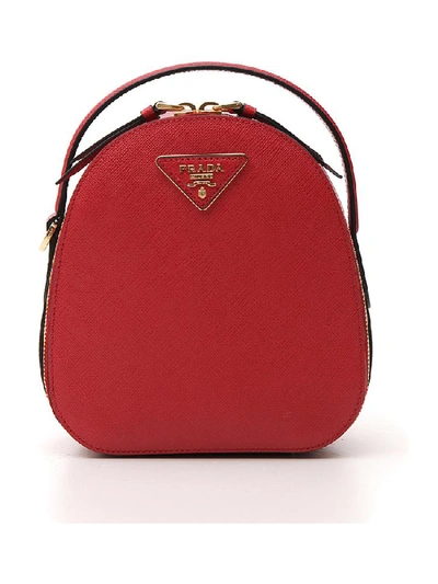 Shop Prada Odette Mini Backpack In Orange