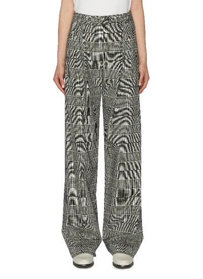 Shop Proenza Schouler Belted Check Plaid Wide Leg Suiting Pants