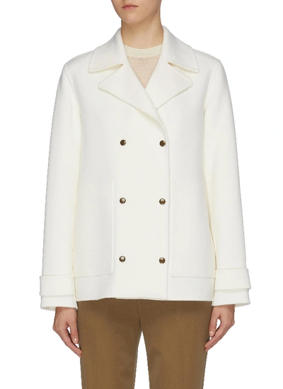 Shop Theory Double Breasted Wool-cashmere Melton Boxy Trench Coat