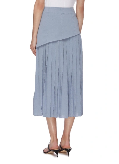 Shop Victoria Victoria Beckham Belted Layered Pleated Skirt
