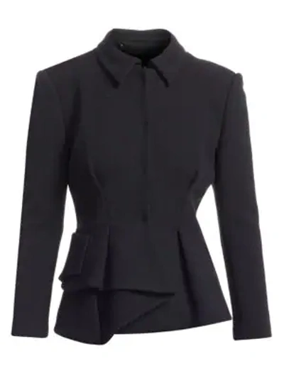 Shop Proenza Schouler Asymmetric Jersey Jacket In Black