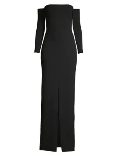 Shop Solace London Women's Odine Off-the-shoulder Maxi Dress In Black