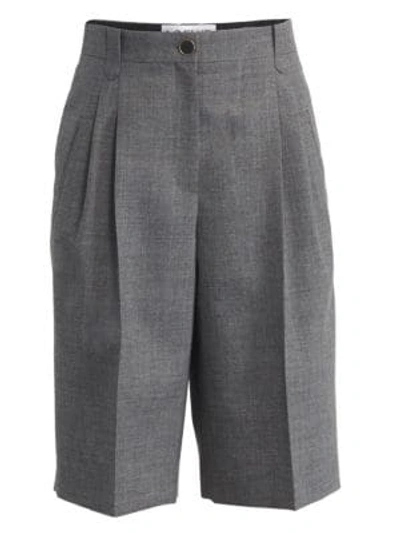 Shop Loewe Wool-blend Shorts In Grey