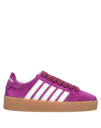 Shop Dsquared2 Sneakers In Purple