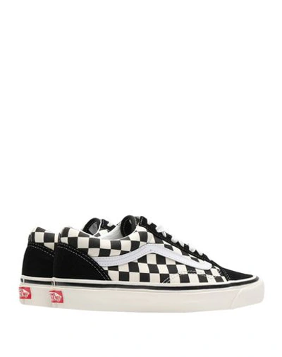 Vans Black And White Old Skool 36 Dx Leather And Canvas Sneakers In Black