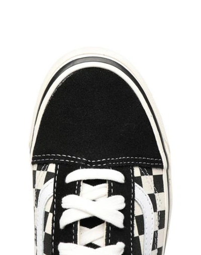 Vans Black And White Old Skool 36 Dx Leather And Canvas Sneakers In Black